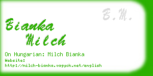 bianka milch business card